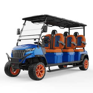 Greenrider Custom Off Road Street Legal 48V Lithium Battery Carts Car Buggy 6 Seater Beautiful Design Electric Golf Cart