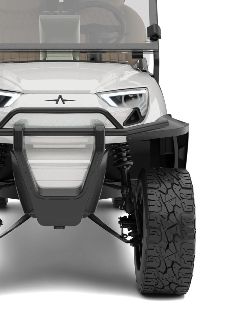 Atlas MAX 6-Passenger Lifted Electric Golf Cart Front View