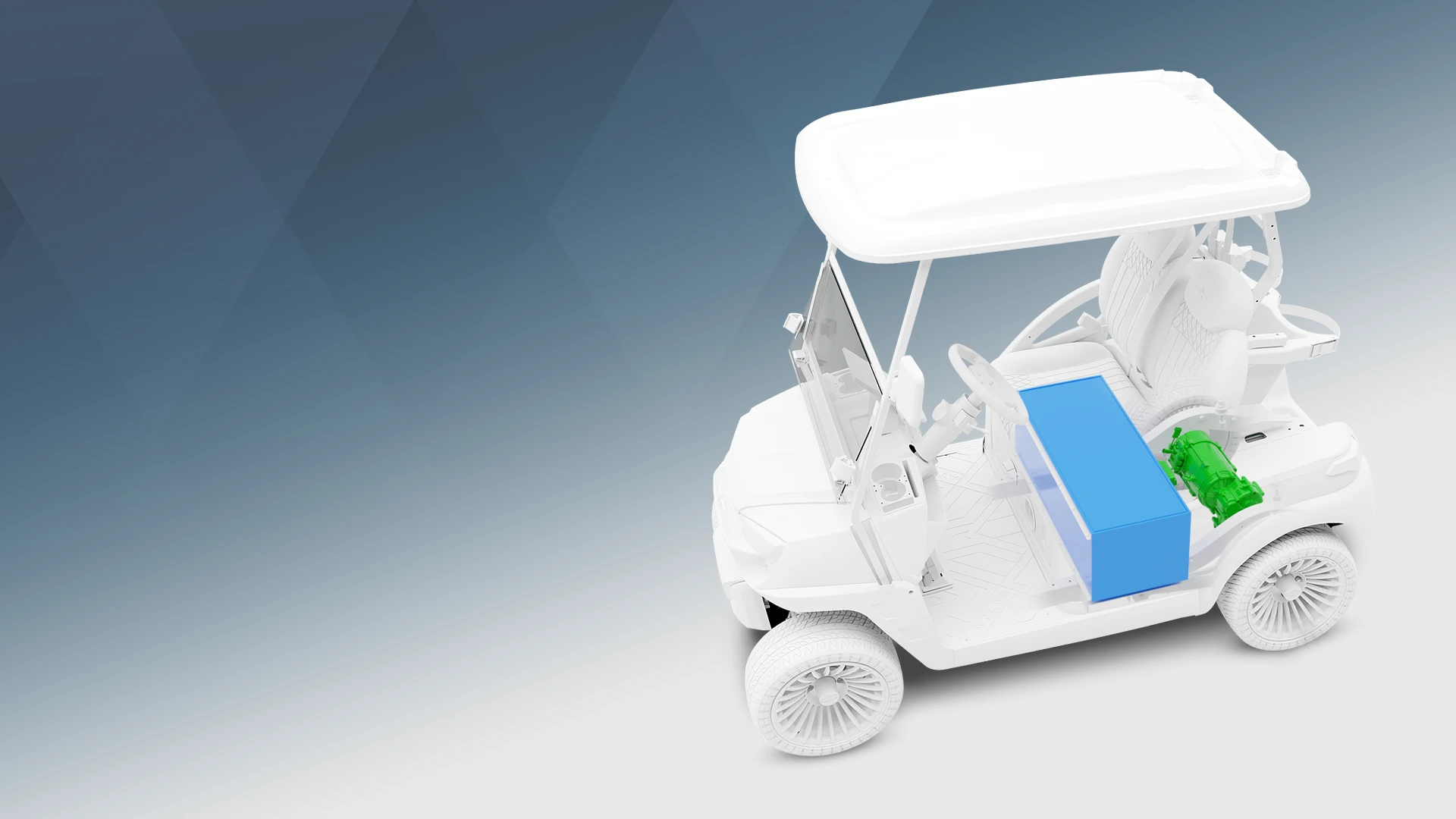 Atlas custom electric golf cart with lifetime powertrain warranty