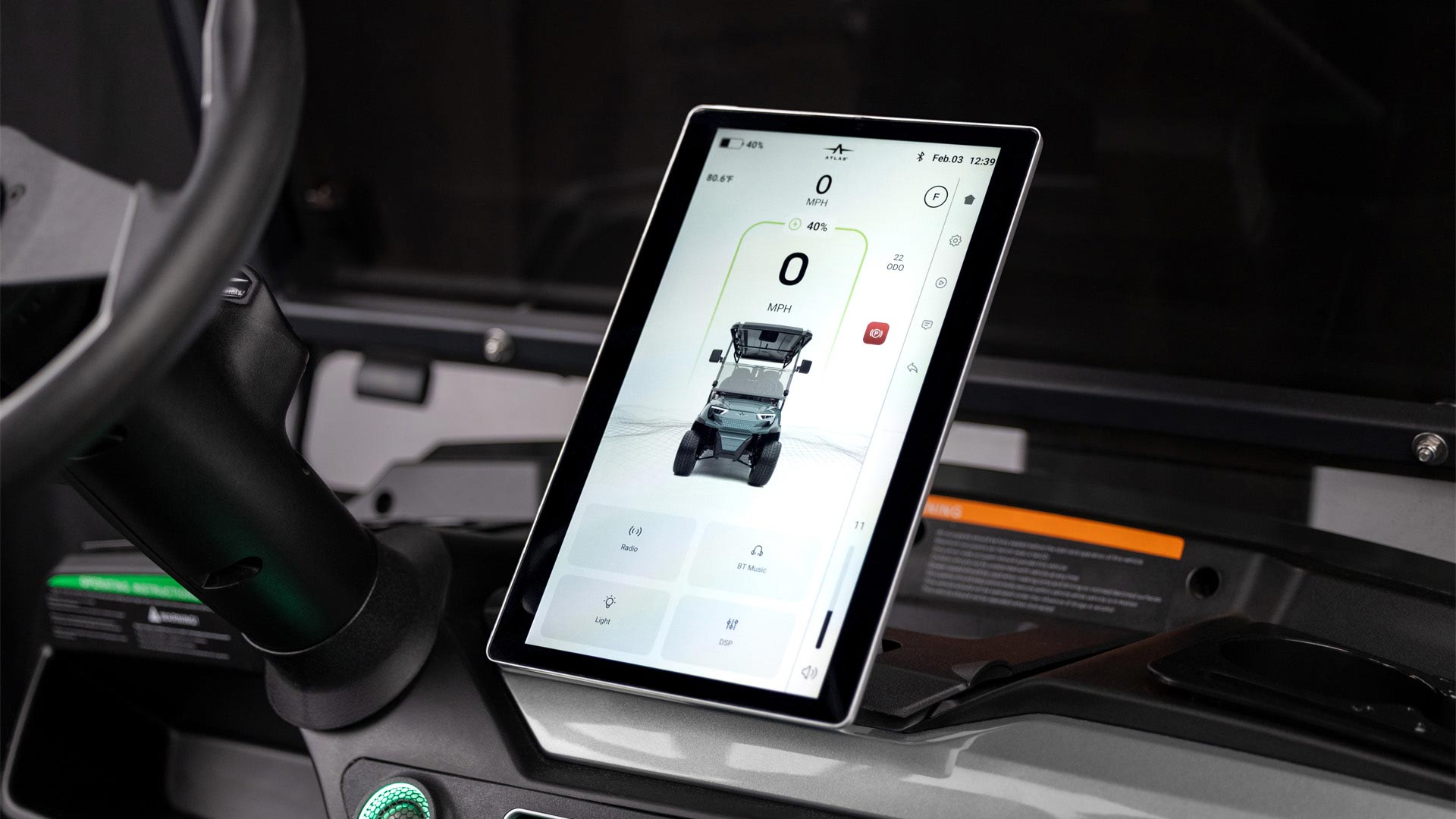 Atlas 12.5 inch touchscreen display command center
