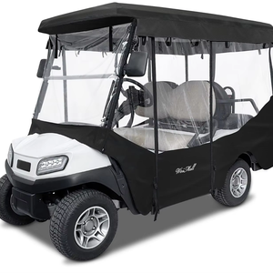 Rosefray Durable 4-Seater Golf Cart Enclosure 2+2 Drivable Rain Cover 58 Short Roof EZGO Club Car 4-Sided Clear Windows Easy