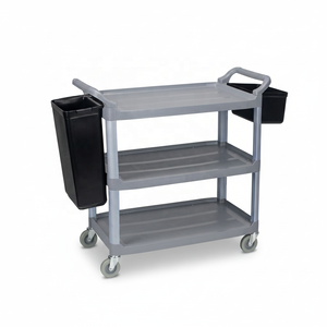 AF08162A 3-Shelf Utility Cart with Buckets