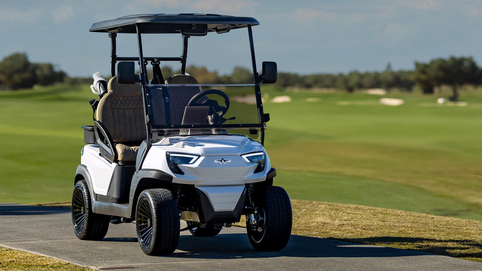 Atlas Electric Golf Cart White