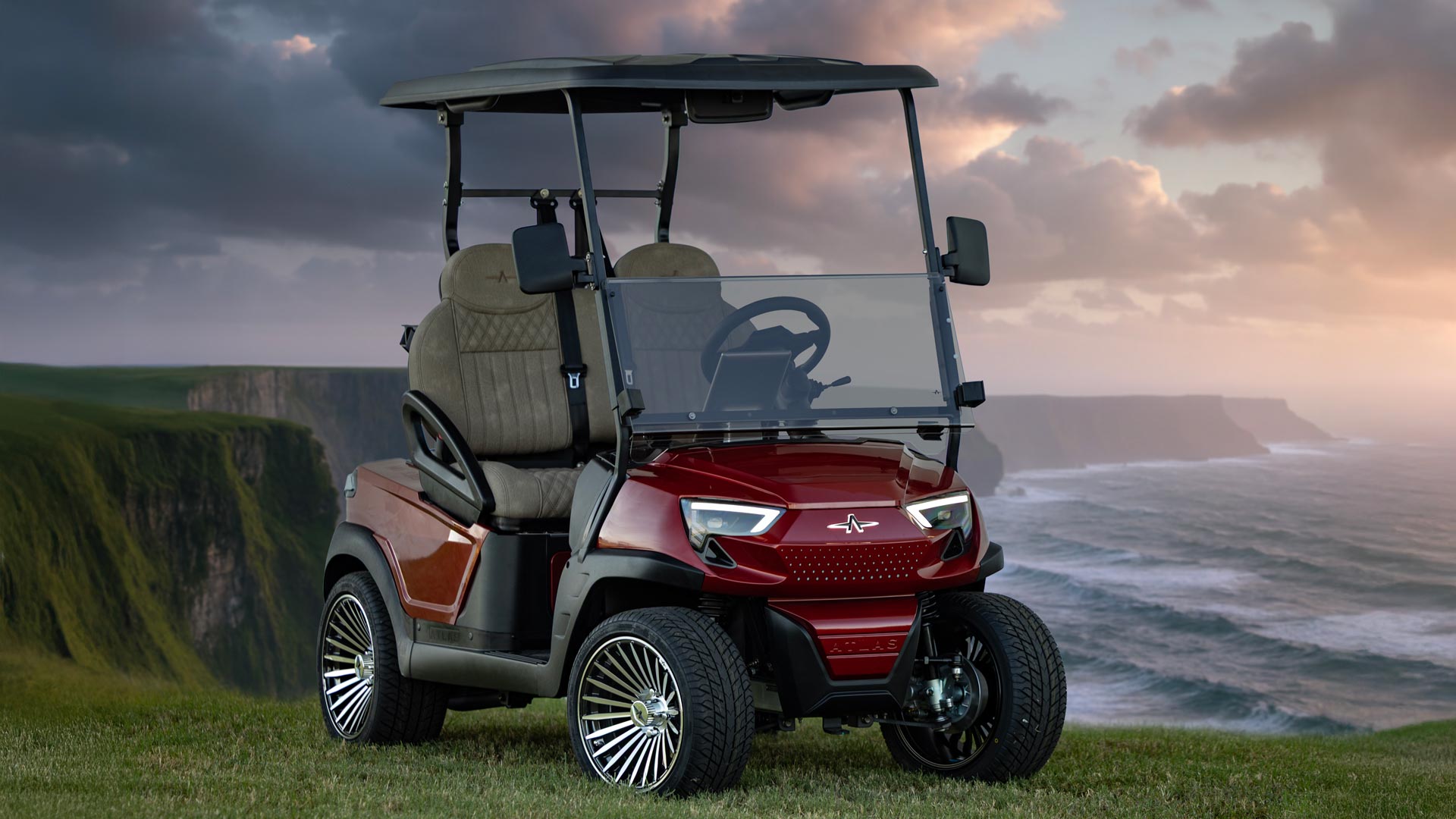 Atlas Golf Cart Red Finish